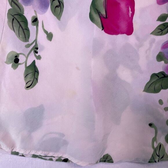 Victoria’s Secret Multicolor Silk Floral Scoop Neck Sleeveless Cami Top Large - Picture 2 of 9